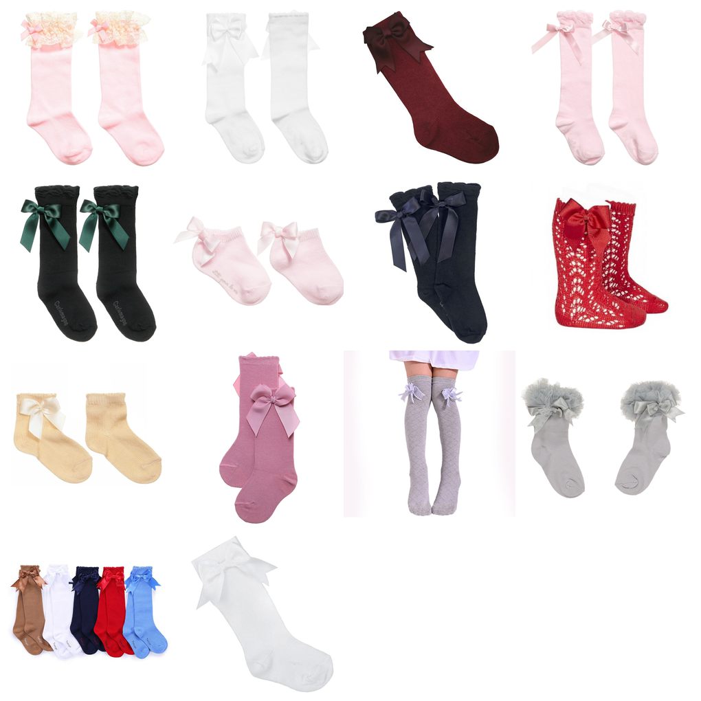 girls bow socks